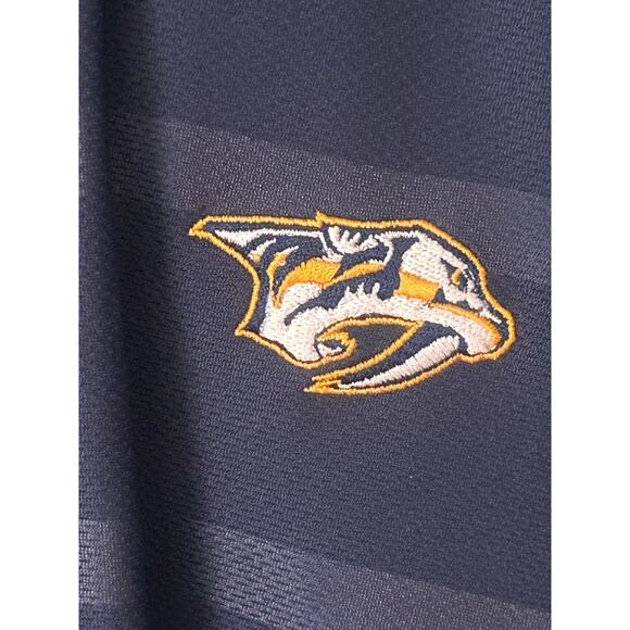Reebok NHL Nashville Predators Center Ice Polo Shirt 2XL Navy - NWOT - Picture 3 of 5